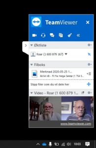 Teamviewer med liten videorute