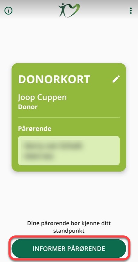 Informer pårørende