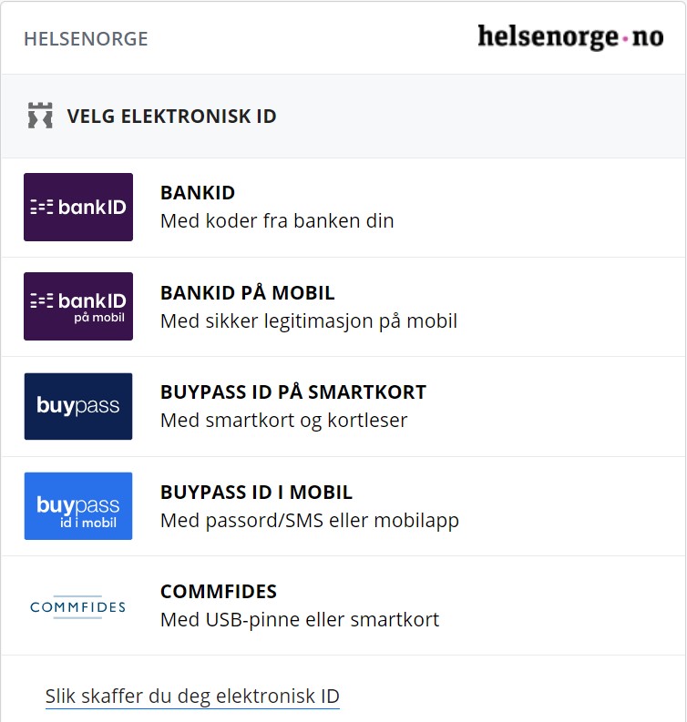 Elektronisk innlogging