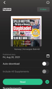 Pressreader- lese publikasjon