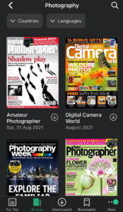 Pressreader- velge land og språk