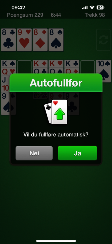 Skjermbilde av Kabal - autofullfør