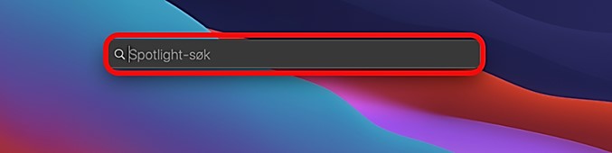 Skjermdump av Spotlight-søk