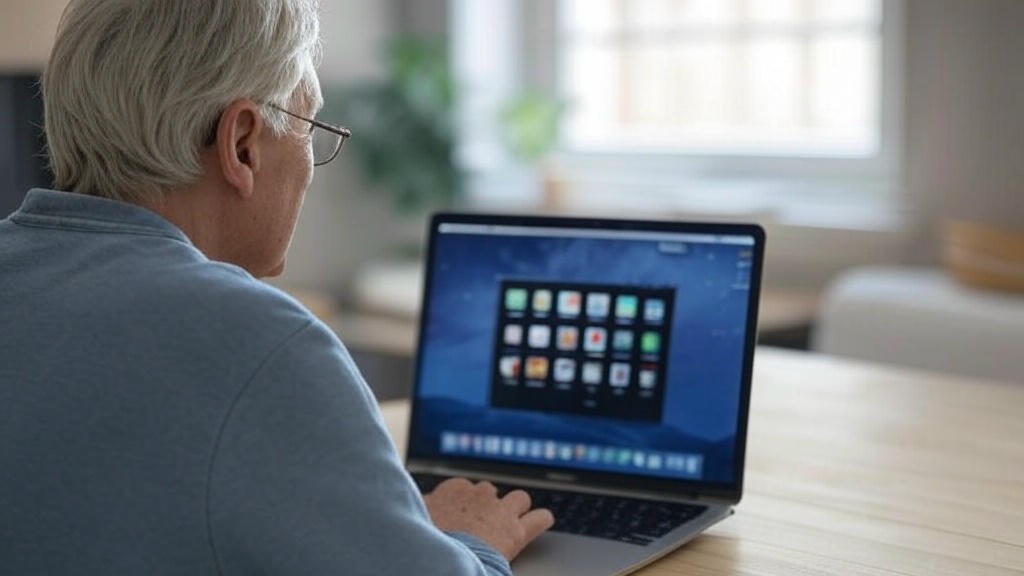 Person som bruker Mac