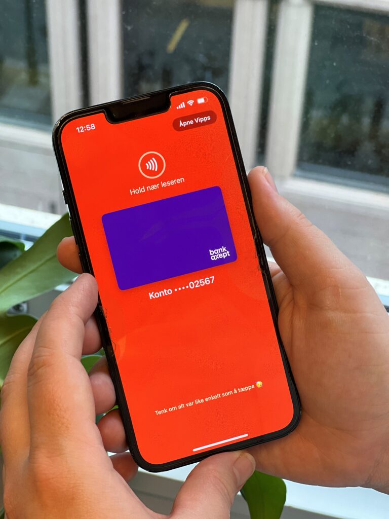 Mobiltelefon med Vipps