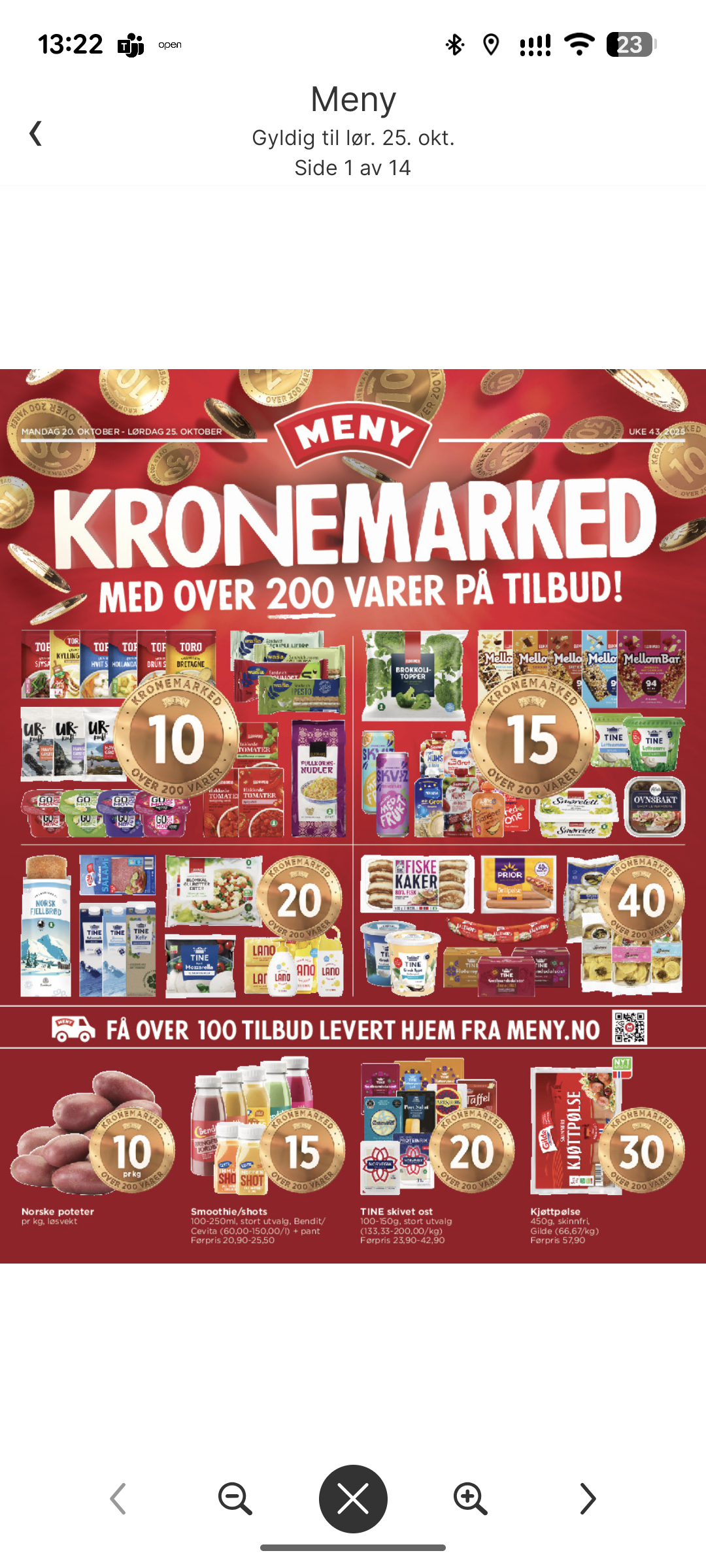 Tilbudsavisen for Meny